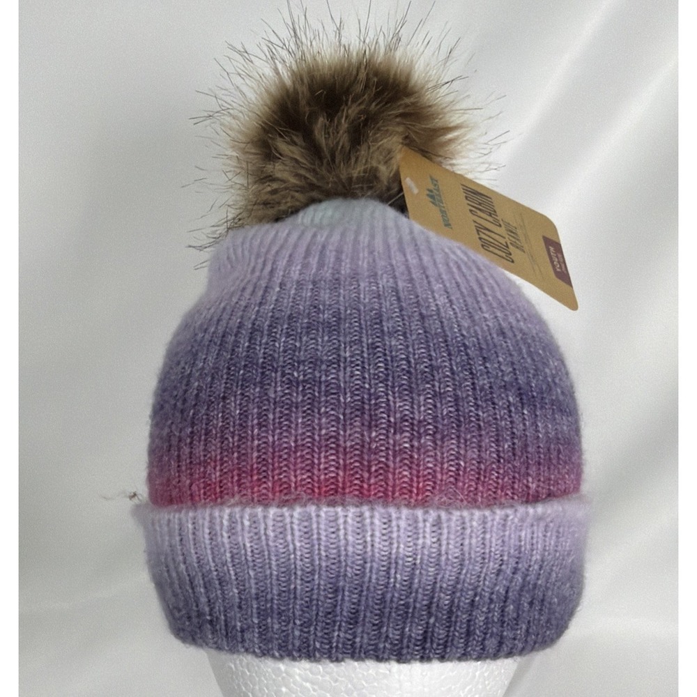 Northwest Outfitters Youth Cozy Cabin Beanie NWT Soft Fleece Lining Rainbow Warm
